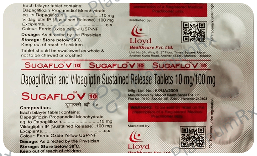 Sugaflo V 10/100mg Tablet 15s