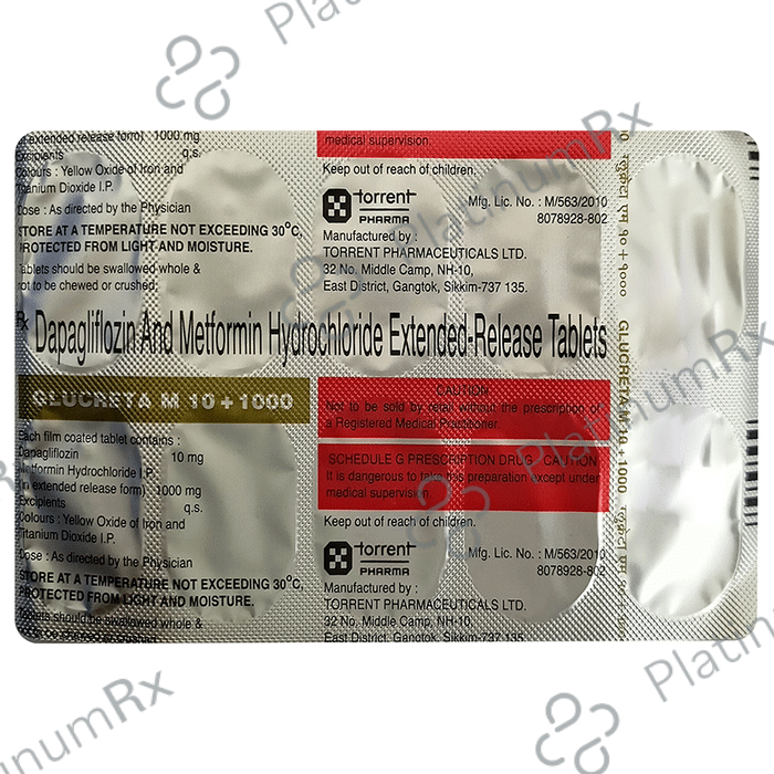 Glucreta M 10/1000mg Tablet ER 10s