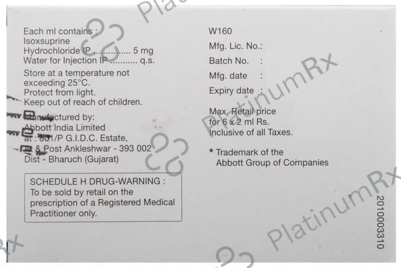 Duvadilan IM/IV 5mg Injection 6s