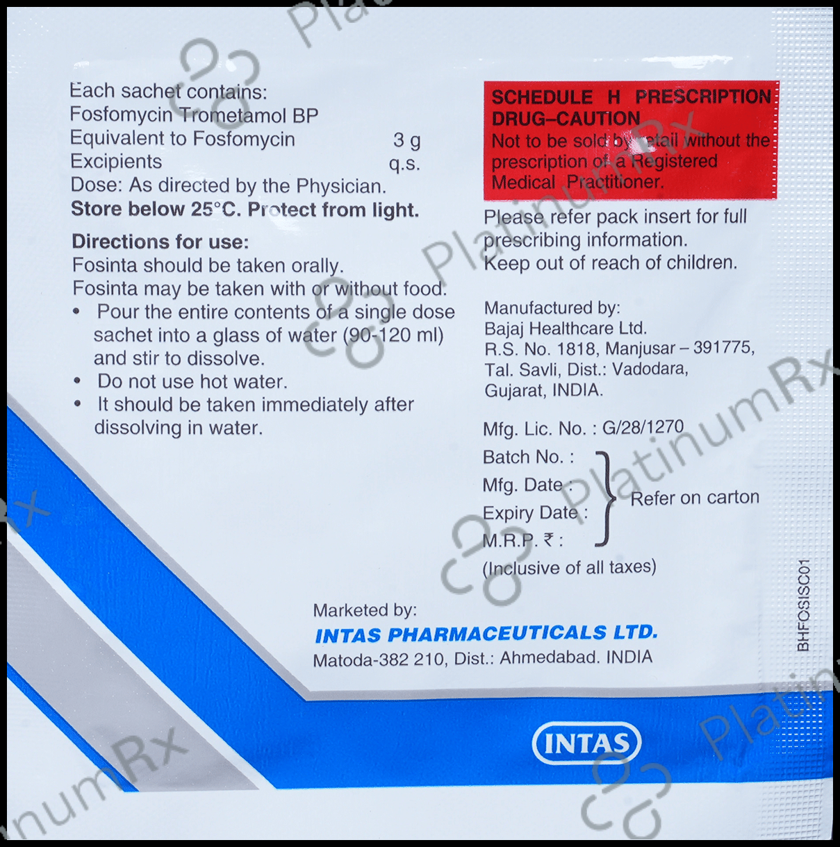 Fosinta 3gm Sachet 8gm