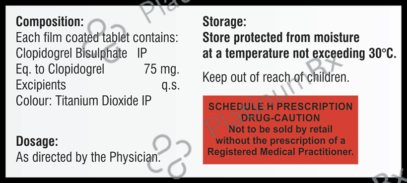 Clopidol 75 Tablet