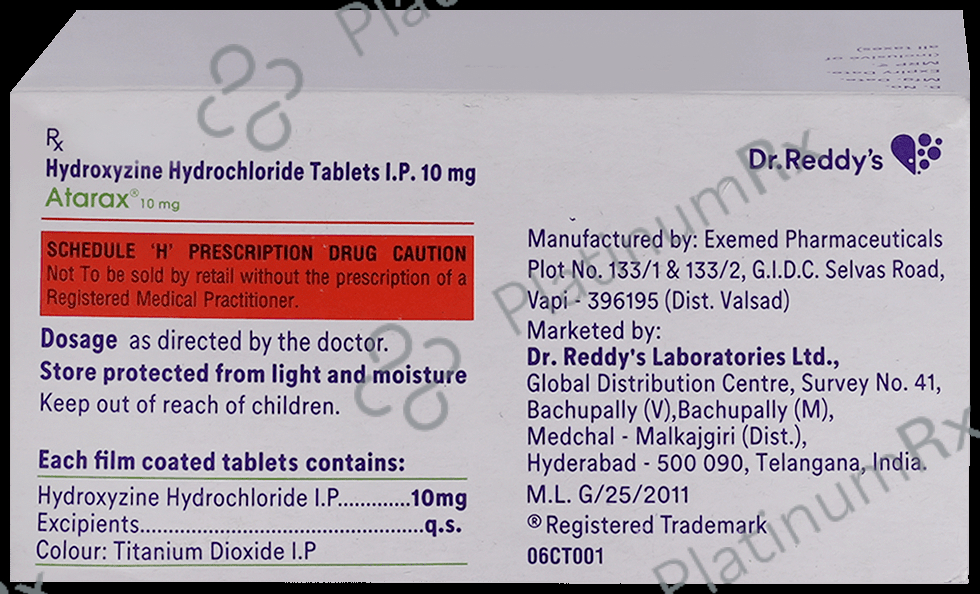 Atarax 10mg Tablet 15s