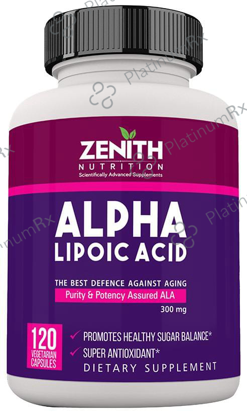 Zenith Nutrition Alpha Lipoic Acid 300mg Capsule
