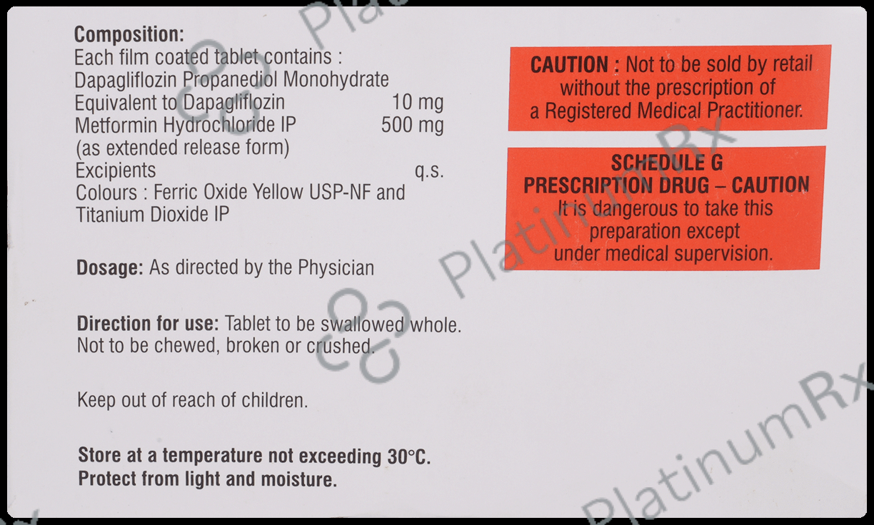 Dapamac M 10/500mg Tablet ER 15s