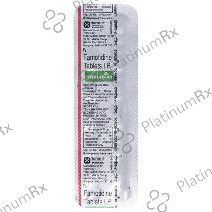 Topcid 40mg Tablet 14s