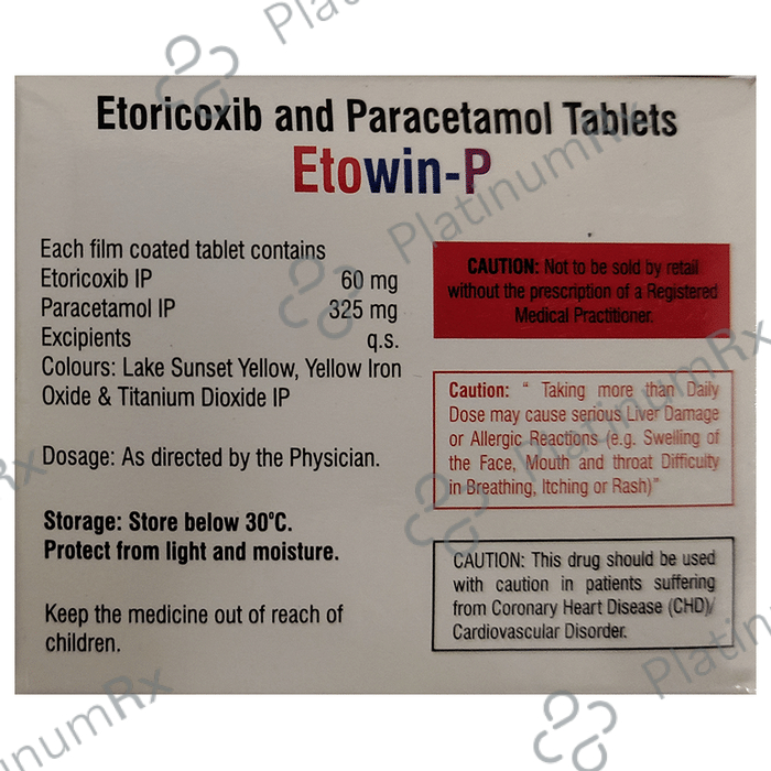 Etowin P 60/325mg Tablet 10s