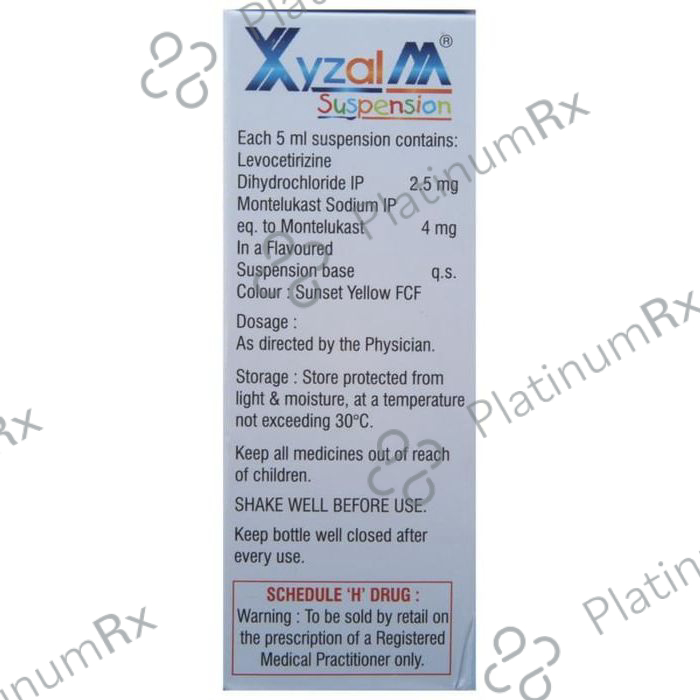 Xyzal M 2.5/4mg Suspension 60ml