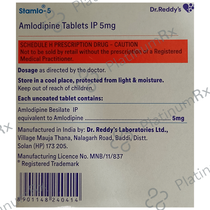 Stamlo 5mg Tablet 30s
