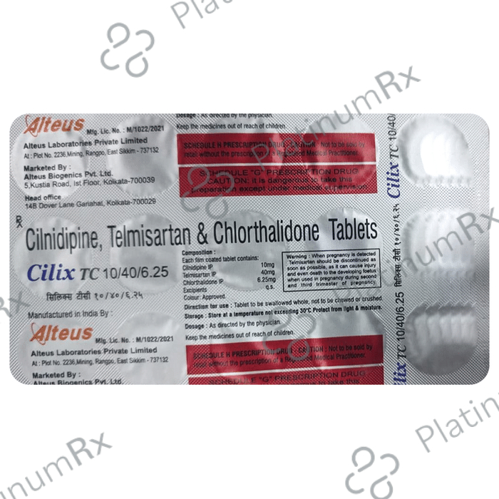 Cilix TC 40mg/10mg/6.25mg Tablet