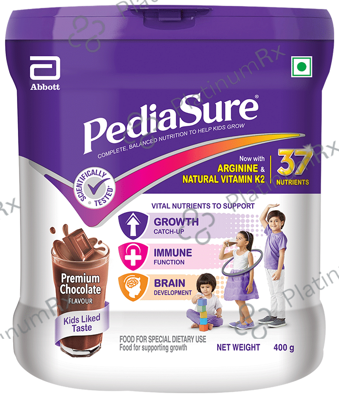 PediaSure Powder Scientifically Designed for Kids Growth Premium Chocolate 400gm