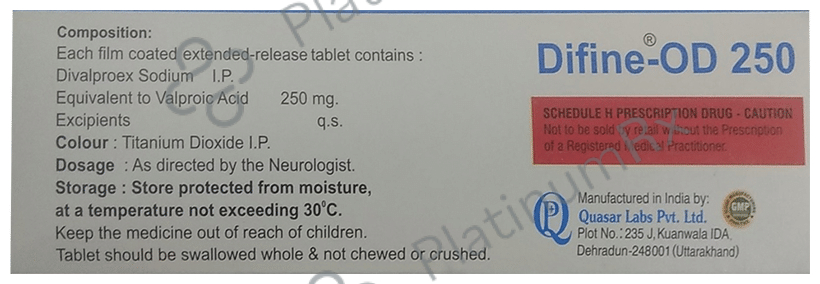 Difine-OD 250 Tablet ER