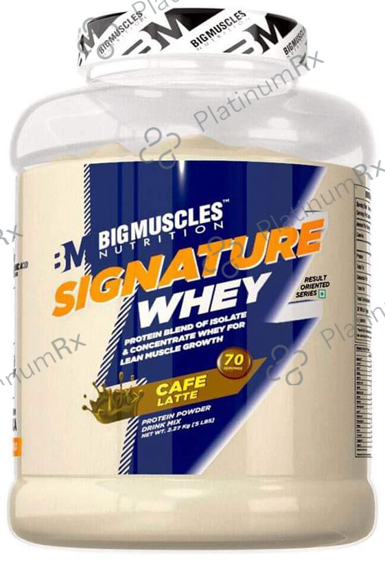 Big Muscles Nutrition Signature Whey Protein Cafe Latte 5 lb
