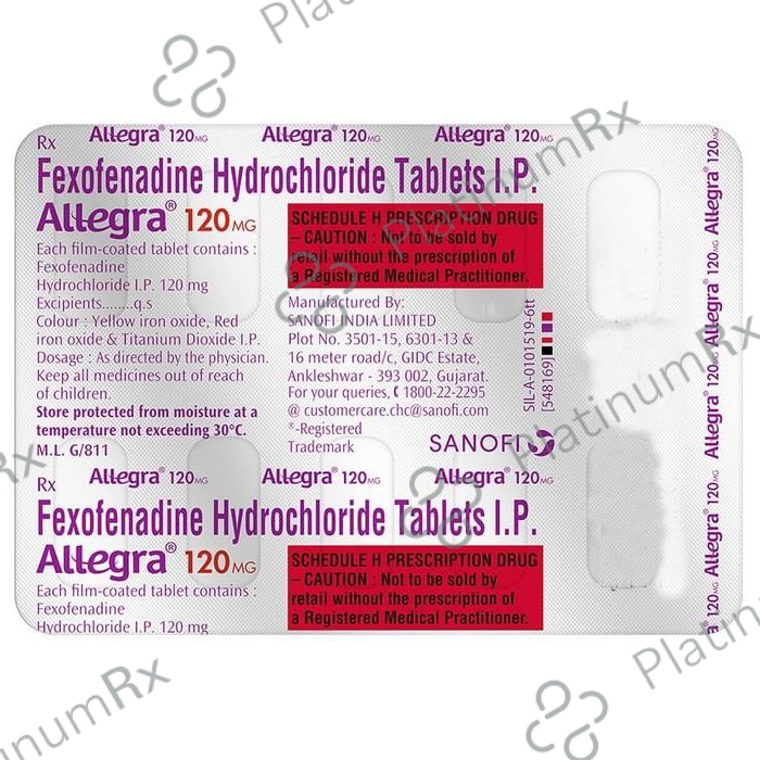 Allegra 120mg Tablet 10s