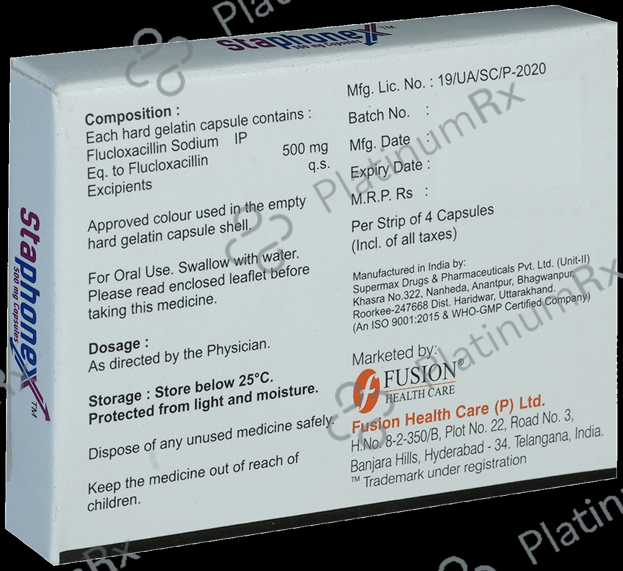 Staphonex 500mg Capsule