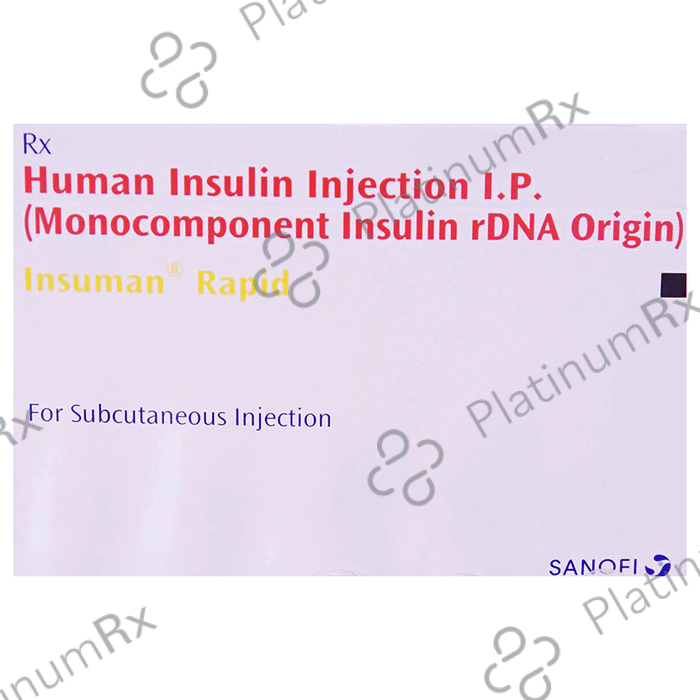 Insuman Rapid (100 IU/ml) (1*3ml Refill Cartridge / Injection)