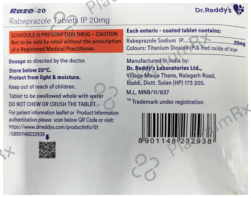 Razo 20mg Tablet 15s