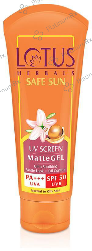 Lotus Herbals Safe Sun UV Screen Matte Gel PA+++ SPF 50 100 gm