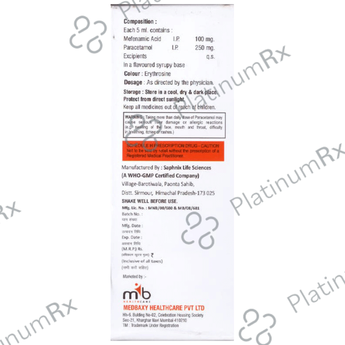 Zekmef-DS Oral Suspension Mango