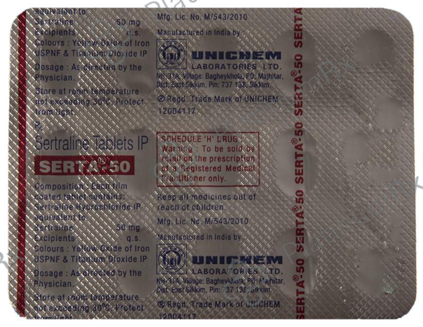 Serta 50mg Tablet 15s