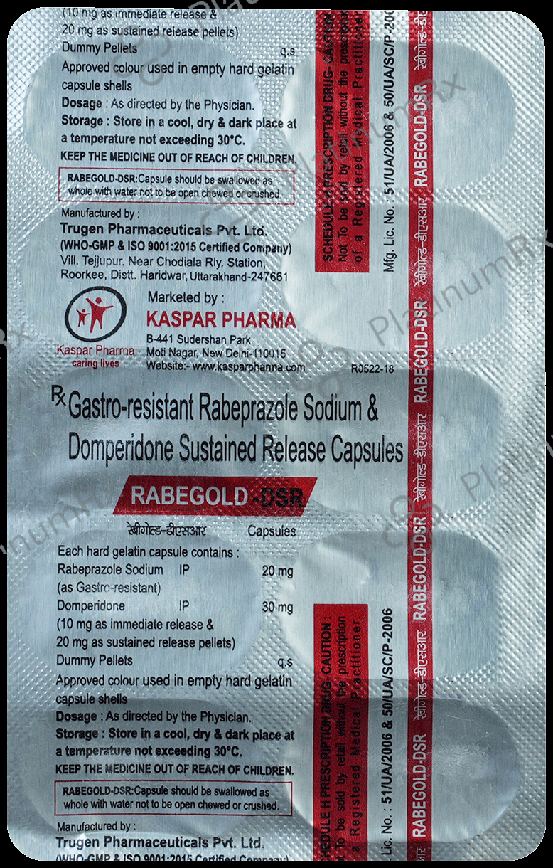 Rabegold D 30mg/20mg Capsule SR
