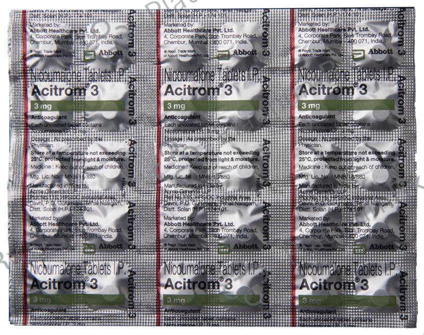 Acitrom 3mg Tablet 30s