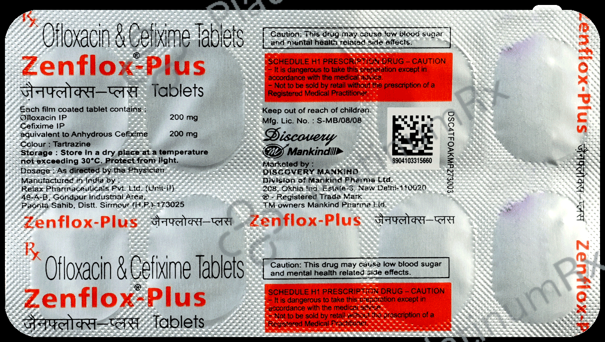 Zenflox Plus 200/200mg Tablet 10s