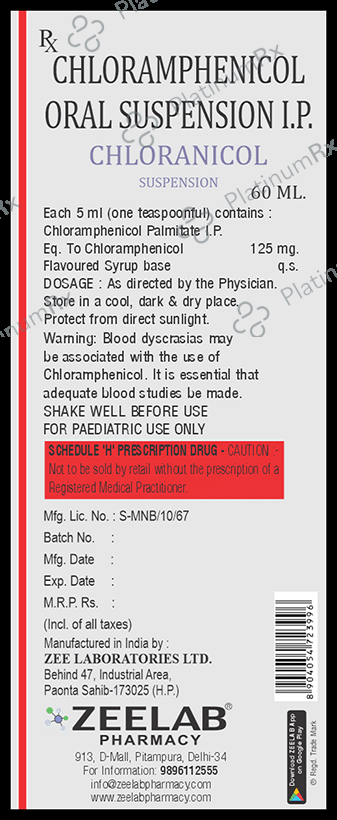 Chloranicol Oral Suspension