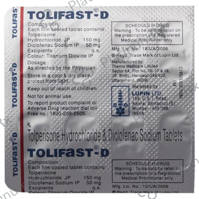 Tolifast D 50/150mg Tablet 10s