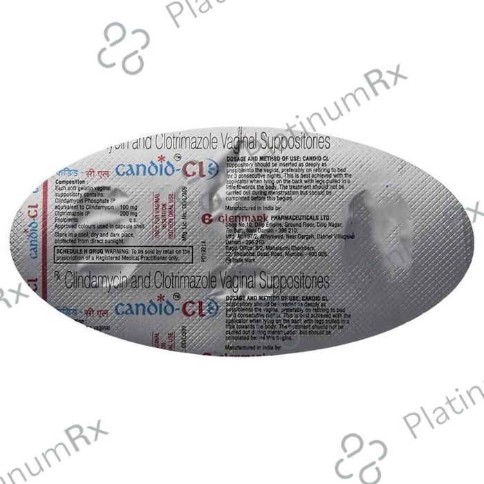 Candid CL 100/200mg Vaginal Suppository 3s