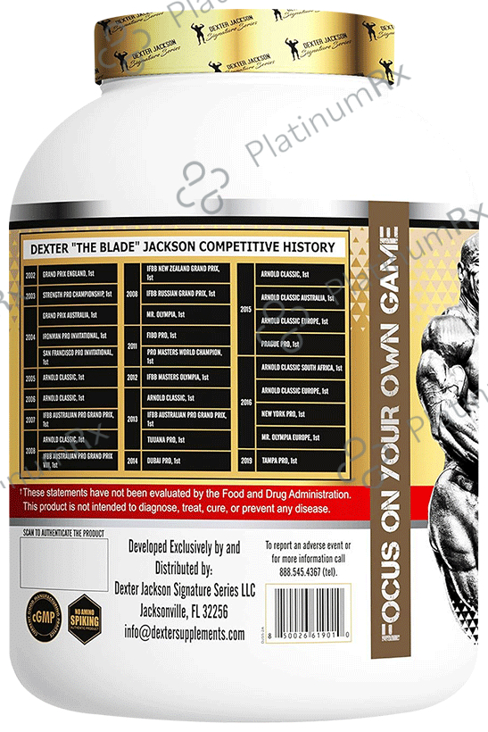 Dexter Jackson Whey Gold Protein Blend Powder Fresh Strawberry