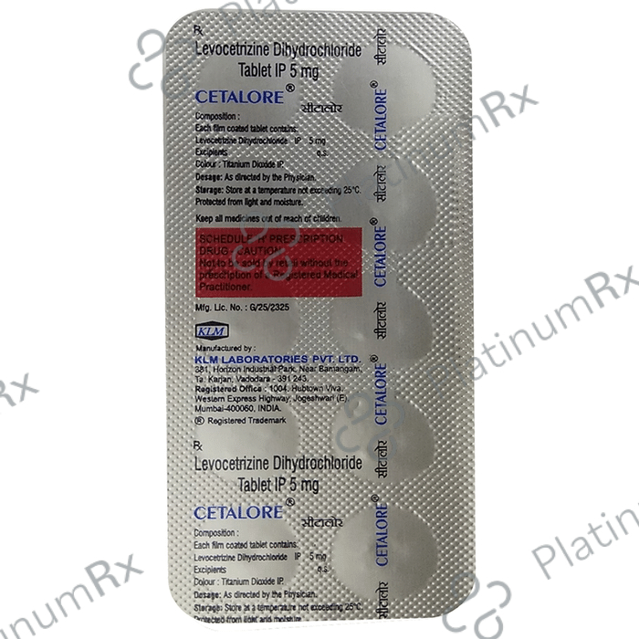 Cetalore 5mg Tablet 10s