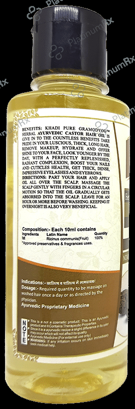 Khadi Pure Herbal Ayurvedic Castor Hair Oil