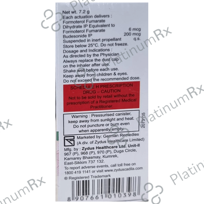 Formonide 200/6mcg Inhaler 120MDI