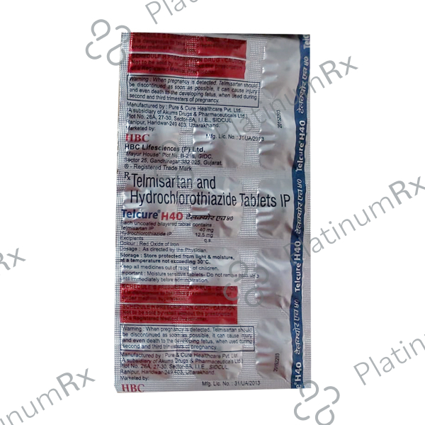Telcure H 40/12.5mg Tablet 15s