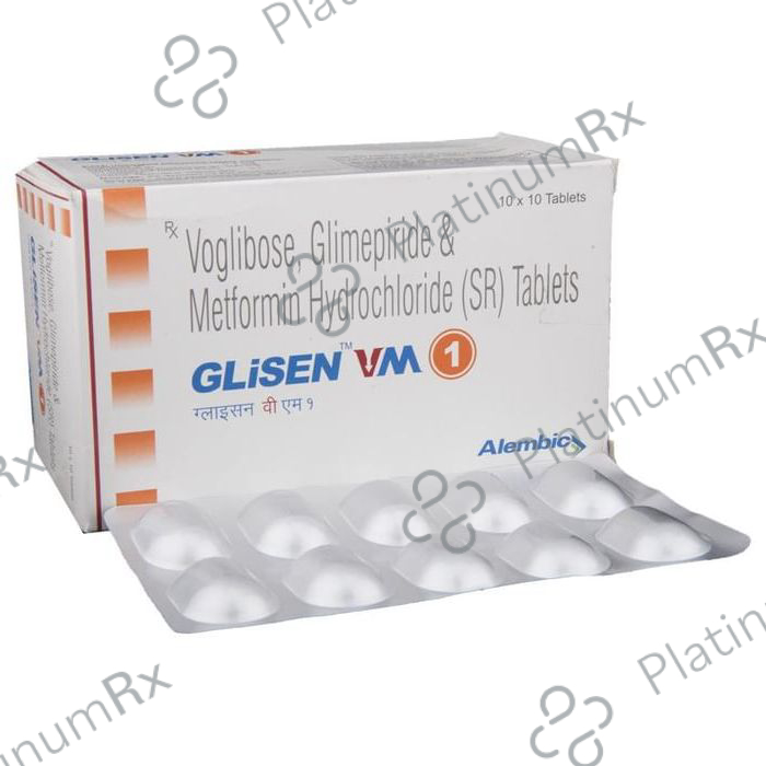 Glisen VM 1/500/0.2mg Tablet SR 10s