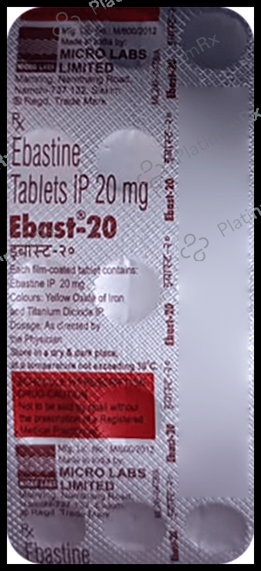 Ebast 20mg Tablet 15s
