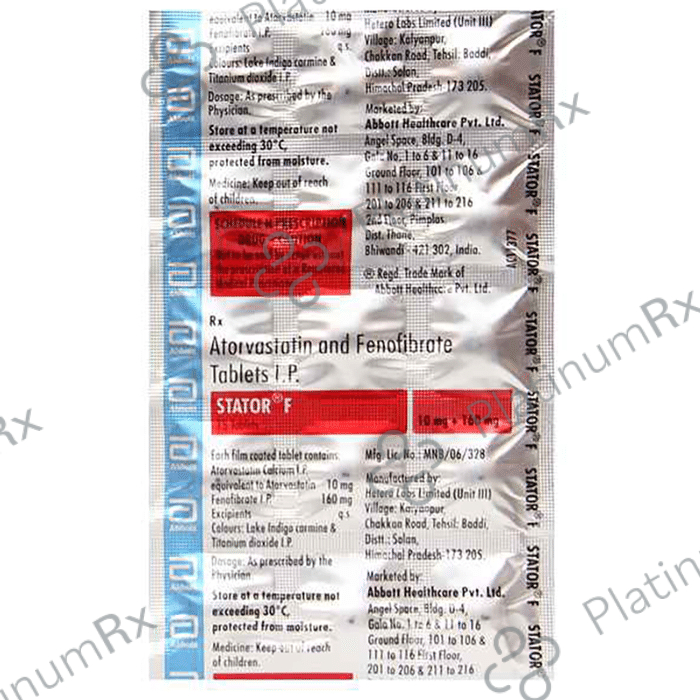 Stator F 10/160mg Tablet 15s