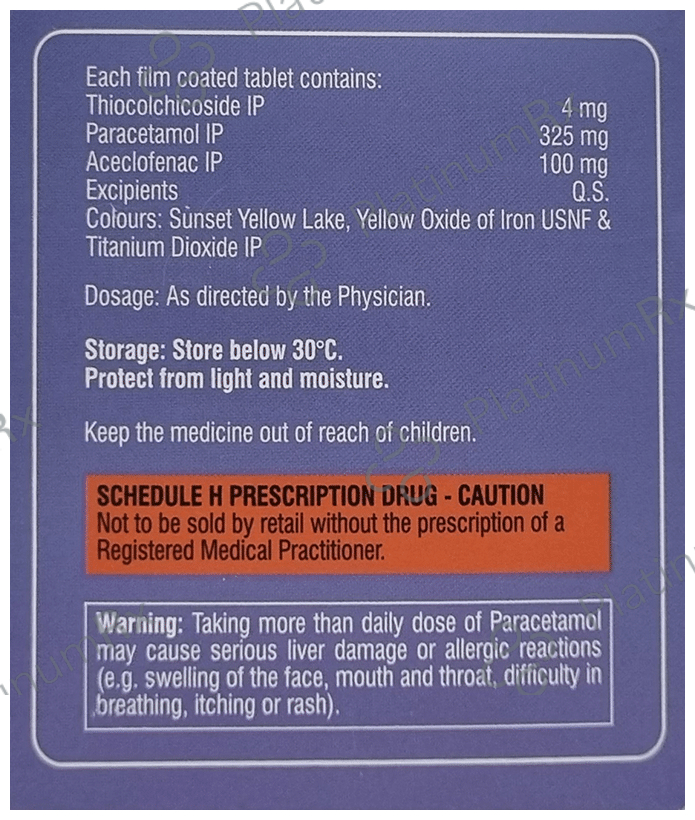 Myoril Maxx 4/100/325mg Tablet 10s
