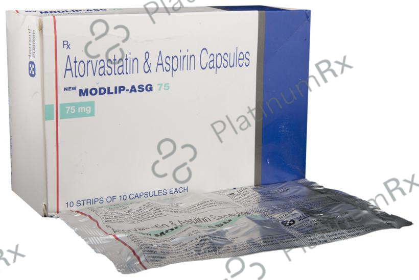 New Modlip Asg 75/10mg Capsule 10s