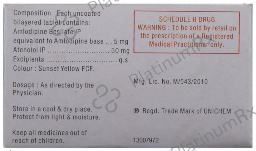 Corvadil A 5/50mg Tablet 15s
