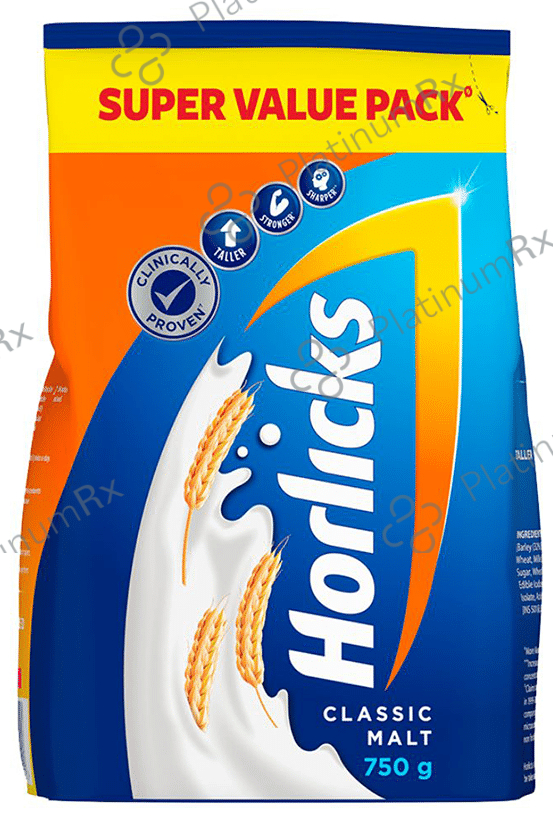 Horlicks Drink - Powder with Zinc, Vitamin C & D - Flavour Classic Malt 750 gm