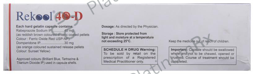 Rekool D 40/30mg Capsule SR 10s