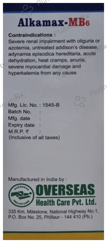 Alkamax MB6 Oral Solution Mango Sugar Free