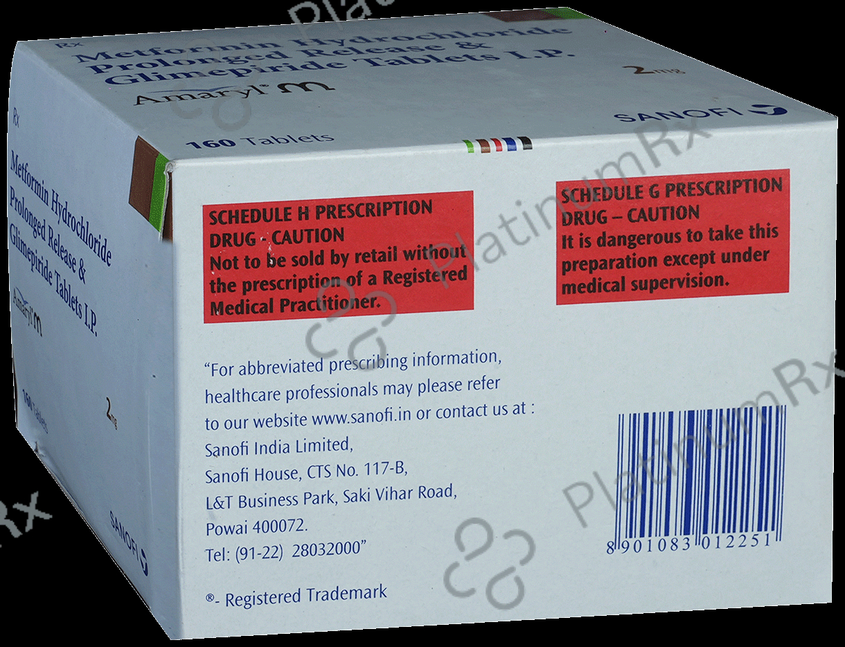 Amaryl M 2/500mg Tablet PR 20s