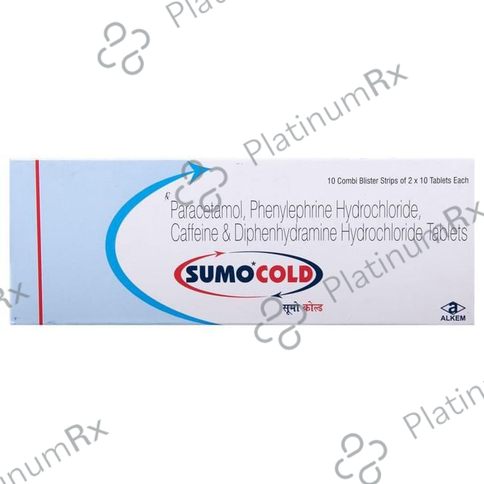 Sumo Cold 30/25/500/5mg Tablet 10s