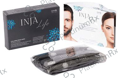 INJA Life Collagen Powder for Anti-Ageing Support, Skin & Hair Health - Flavour Blueberry 7 Sachet