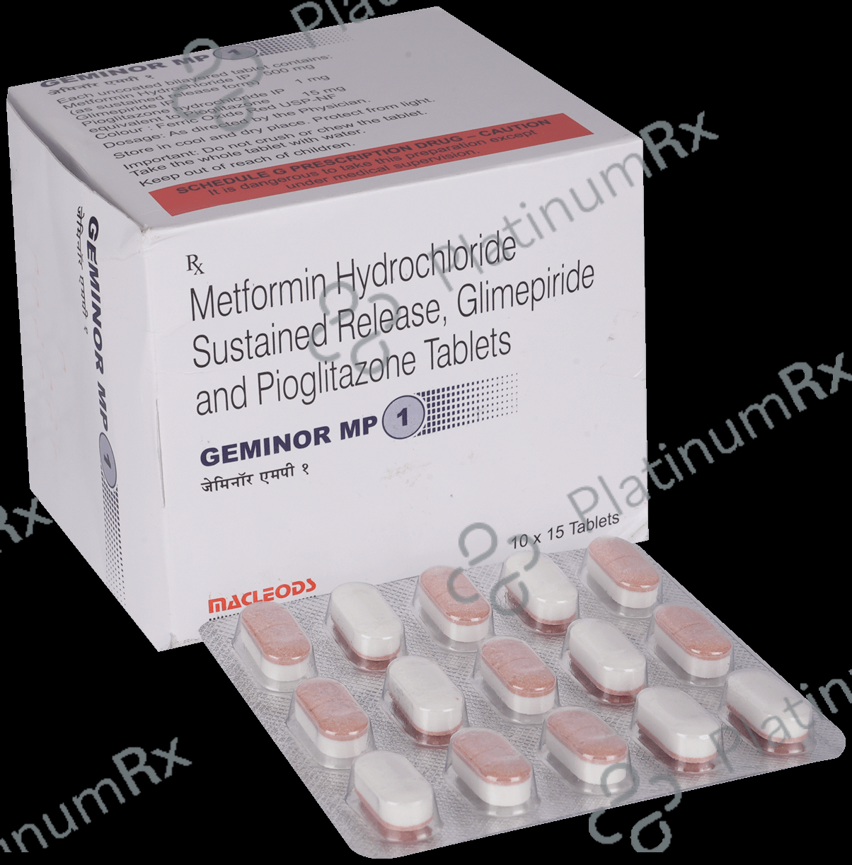 Geminor MP 1/500/15mg Tablet SR 15s
