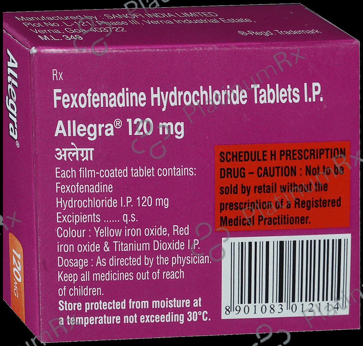 Allegra 120mg Tablet 10s