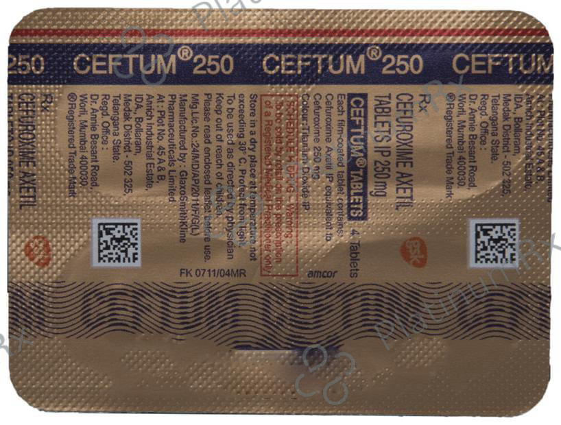 Ceftum 250mg Tablet 4s