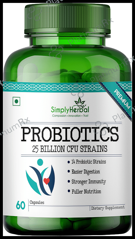 Simply Herbal Pro Biotics 25 Billion CFU Vegetarian Capsules
